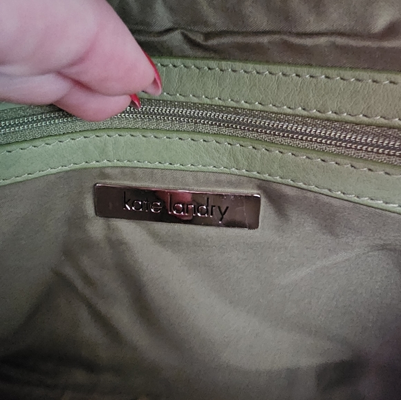 Nwot Kate Laundry Brown and green straw small purse - Picture 4 of 4